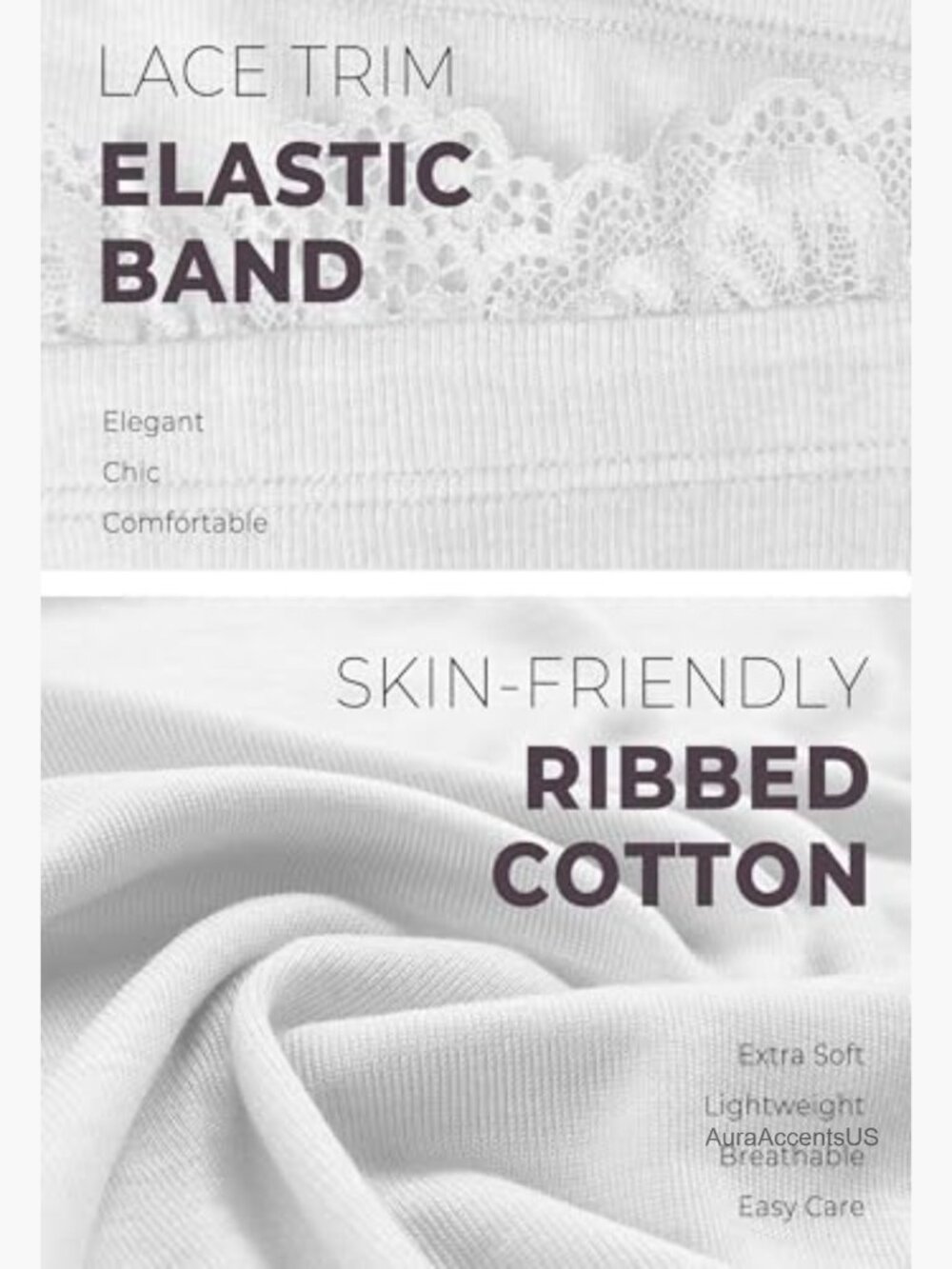 2 Pack Lace Trim Ribbed Tube Tops Women Stretch Bandeau Strapless Undershirt View 6